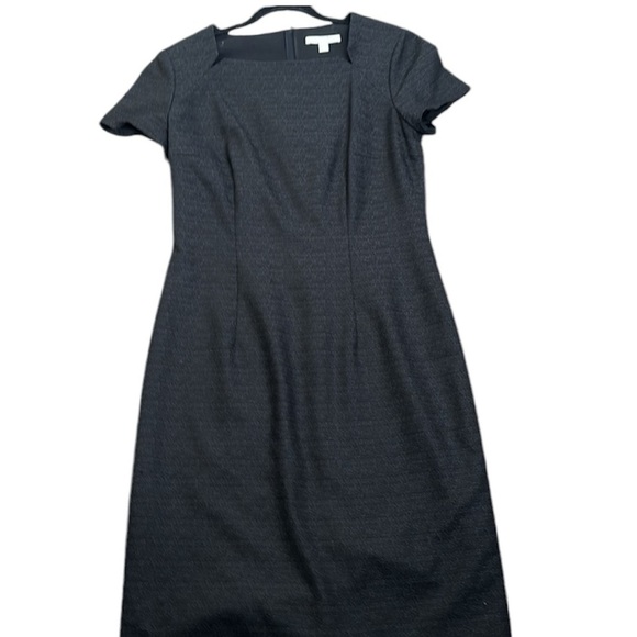 Hugo boss black dark gray sheet dress size M office preppy career - Picture 1 of 10